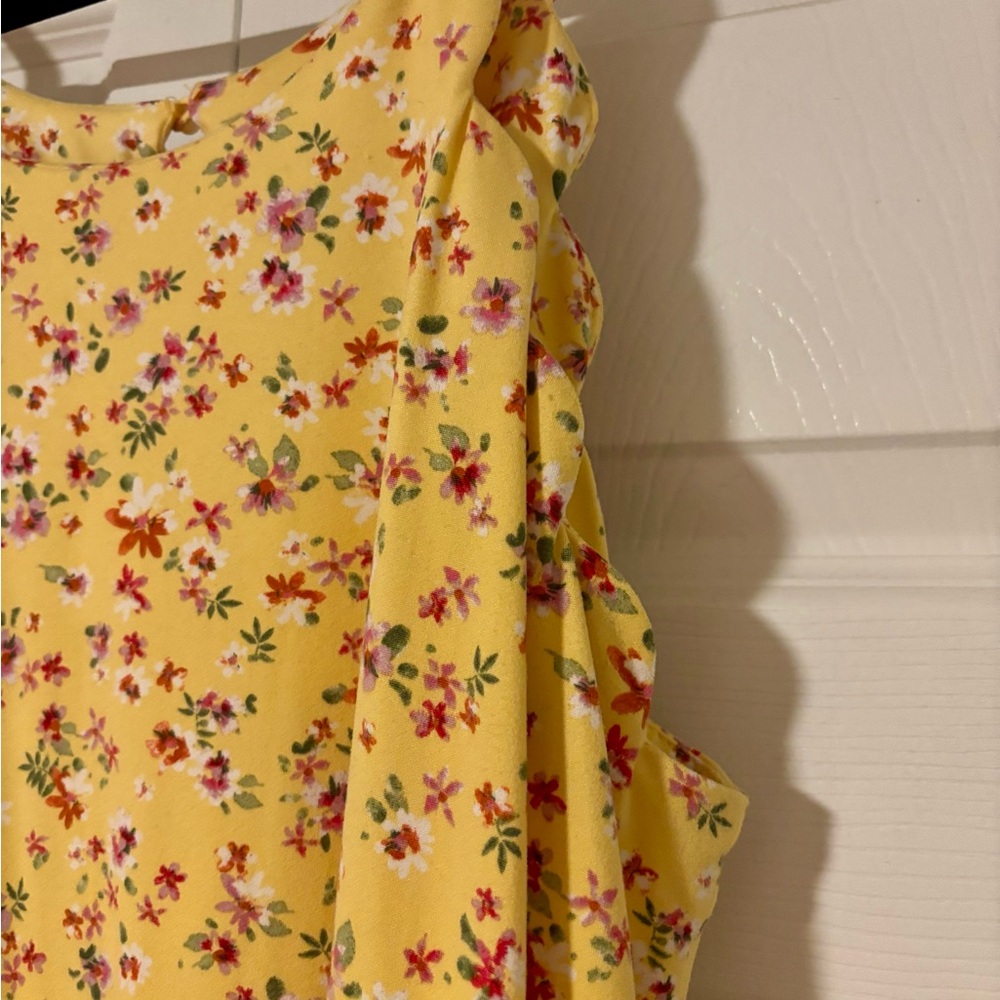 Floral Yellow Midi Dress - Picture 3 of 7